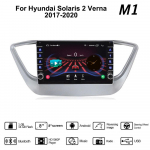 Wifi 2Din Android Car Radio Multimedijos vaizdo grotuvas, skirtas Hyundai Solaris 2 Verna 2017-2020 su mygtuko rankenėle Carplay GPS 2+32GB 1+16GB