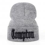 Mada Vakarų paplūdimys Gangsta Nwa Compton Žiema, &scaron;ilta madinga pupytės Megztos gaubtinės kaukolės Kepurės Hip Hop Gorros megzta kepurė pilka