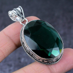 Natural Chrome Diopside Gemstone Handmade 925 Sterling Silver Pendant 2.13 o8y59