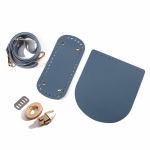 Rankų darbo PU odos aksesuarai pečių dirželio krep&scaron;io apatinis dangtelis trijų dalių rinkinys, medžiaga &bdquo;pasidaryk pats&ldquo; nėrimo kabliukai None beveik baltos spalvos