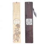 2 vnt. tu&scaron;čiavidurių medinių skirtukų su kutais, knygų puslapių laikiklis, knygų puslapių skirtukas, dovana knygų mylėtojui, ra&scaron;ytojui, mokytojui, studentui 2