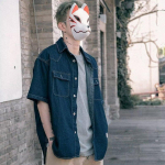 Japoni&scaron;kas Retro Mados Prekės Ženklas Vasariniai Laisvi Džinsiniai Mar&scaron;kiniai Trumpomis Rankovėmis Meninis Jaunimo Darbo Drabužių Mar&scaron;kiniai Vyri&scaron;ka ir Moteri&scaron;ka Daugiasluoksnė Striukė M tamsiai mėlyna spalva