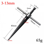 Rankinis kūginis plėstuvas 1/8-1/2 (3-13 mm) 5-16 kūginis plėstuvas, nuožambos pjoviklis, įgilinimo pjoviklis, &scaron;e&scaron;iakampis kotas