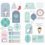 Set d'autocollants XL - ARTEMIO - My Little Xmas - Rouge - 2 planches - D&eacute;coration DIY