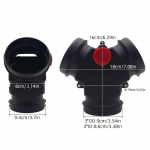 Nuo 75 mm / 90 mm / 90 mm iki 75 mm vožtuvo sklendė, reguliuojama oro dyzelinio &scaron;ildytuvo ventiliacijos kanalas T &scaron;akos skirstytuvo i&scaron;metimo vamzdžio sujungimo jungtis 90mm