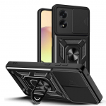 Kameros apsauginis dėklas, skirtas OPPO A18 A38 A78 A58 A98 A17 A57 A77 A55 A36 A76 A16 A54 A74 A15 A94 A53 A52 A9 Armor hibridinis žiedo dangtelis For OPPO A17K sidabras