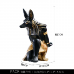 Kūrybi&scaron;ka dervos vyno lentyna Egipto Anubio &scaron;uns dievo katės dievo ornamentas svetainės biuro spintelės dekoracijos dog