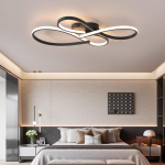 Lubiniai modernūs sietynai svetainei, miegamajam, darbo kambariui, juodi &bdquo;LedCeilin&ldquo; lubiniai &scaron;viestuvai kambario sietynų &scaron;viestuvams Diameter -60cm juoda