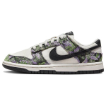 Nike Dunk Low Next Nature Gėlių gobeleno moteri&scaron;ki kedai Kreminiai Fanto Juodi FN7105-030 44.5