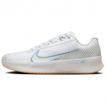 NikeCourt Air Zoom Vapor 11 HC Balti &Scaron;viesiai Mėlyni Guminiai Vyri&scaron;ki Sportbačiai Sail Gum-Light-Brown DR6966-107 40.5