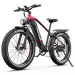 Elektrinis dviratis DUOTTS F26 Lite 750W variklis Elektrinis dviratis suaugusiems Didžiausias greitis 50 km/h 48V 18AH Maksimalus nuvažiuojamas atstumas 90 km Apkrova 150 kg 2 spalvos 48V 18AH raudona