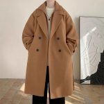 Žiemos vyrų korėjieti&scaron;kas paltas ilgas vilnonis vėjo paltas Vyri&scaron;kas vilnonis paltas laisvalaikio verslo storas paltas Striukė Vyri&scaron;ka negabaritinė 5XL XL