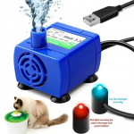 15W Mini panardinamas vandens siurblys USB DC 5V Itin tylus be&scaron;epetis variklis naminių gyvūnėlių fontanui, akvariumui, hidroponikai DRDC160 vandens siurblys mėlyna