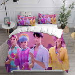Patalynės komplektas K-POP D-Demon H-Hunters 3D spausdintas antklodės užvalkalų komplektas mink&scaron;tas vienvietis dvivietis karali&scaron;ko dydžio lova gimtadienio dovana mergaitėms Au King 240x210cm