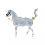 Arkliuko formos vyno dekanteris 1000ml Stiklinė Zodiako Arkliuko vyno butelis su silikoniniu kam&scaron;teliu Vynui Viskiui 1000ML Horse