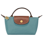 &bdquo;Longchamp Le Pliage&ldquo; originalios serijos užsegamas nailono moteri&scaron;kas krep&scaron;ys su spaude ir užtrauktuku, eukalipto spalvos, 34175089P93 Basic Set (Bag)