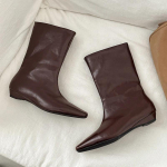 Rudens briti&scaron;ko stiliaus vidinis paauk&scaron;tinimas moteri&scaron;ki ankle boots glausta kvadratinė nosis įsispiriami modernūs trumpi botai moterims 35