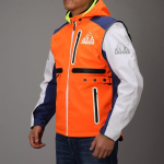 Vyri&scaron;kas Softshell motociklininko striukės liemenės komplektas Vėjui ir vandeniui atspari Off-Road kelionių apranga Žiemai Medium oranžinė