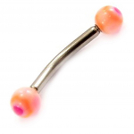 Les Tr&eacute;sors De Lily [C4911] - Piercing Arcade 'Tecno' Orange Fushia