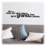 Les Tr&eacute;sors De Lily [L4980] - Planche de stickers 'Proverbes' Un petit chez soi . . . (20x70 cm) juoda