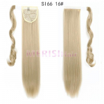 Corn Straight Long Ponytail Sintetinis plaukų įvynioklis ant klipų plaukų priauginimui Ombre arklio uodega 16