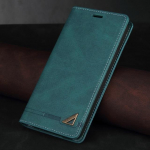 Atverčiamas PU odinis apsauginis telefono dėklas, skirtas Xiaomi Mi POCO F3 X3 NFC 10T Redmi Note 10 9 8 7 Pro 10S 9S 8T Redmi 9A 9C 8A 7A Kortelės lizdo piniginės galinis dangtelis Redmi 8 žalia