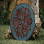 Vikingų Gyvačių Skydas, Vikingų Sienų Dekoracija, Medžio Sienų Menas, Rankų Darbo Namų Dekoracija, Tėvo Dienos Dovana Jam, Rankų Darbo Dovana Jam, Sienų Pakabukai