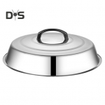 Apvalus sūrio lydymosi kupolas su kar&scaron;čiui atsparia rankena Patvarus, nerūdijantis indaplovėje saugus sutir&scaron;tintas, tvirtas puodo dangtis 32cm sidabro pilka spalva