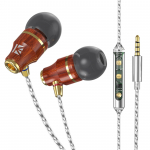 KBEAR KW1 Rosewood Type-C ki&scaron;tuko dekodavimo lustas, vienas judantis į ausį su kvietinėmis ausinėmis 3.5mm microphone