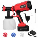Belaidis dažų purk&scaron;tuvas 1200 ml dažų purk&scaron;tuvas su 4000 mAh baterijomis 20 V dažų purk&scaron;tuvas su 3 EU Plug raudona