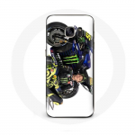 Coque pour Samsung Galaxy S6 Valentino Rossi Pilote de vitesse fond blanc