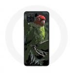 Coque pour Samsung Galaxy A22 4G Pionus Perroquet Rouge Vert