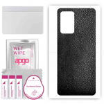 apgo Protective Skin Sticker for the back compatible with Oppo Find X5 Lite, Wrap Film, Foil, Vinyl - Pattern Black Leather