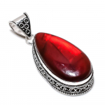 Red Labradorite Gemstone Handmade 925 Sterling Silver Jewelry Pendant 2.40 s1j97