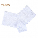 Moteri&scaron;kos kelnaitės su gėlėmis nėriniais žemu juosmeniu, tamprios, seksualios, kvėpuojančios apatinės kelnaitės, skirtos kasdieniam dėvėjimui ir miegui M balta