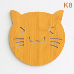 Tu&scaron;čiaviduriai mediniai padėkliukai virtuvės stalo reikmenys izoliaciniai kilimėliai, sutir&scaron;tinti, neslystantys, dubens padėklai