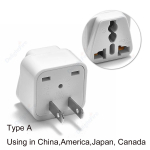 Universalus JAV kelioninis adapteris JK AU ES į JAV ki&scaron;tuką Kanada Meksika ki&scaron;tuko keitiklis Amerikieti&scaron;kas maitinimo įkroviklis Elektros lizdas Kintamosios srovės lizdas