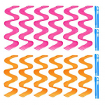 12/24 vnt. 25/45/65 cm be kar&scaron;čio banguoti suktukai su formavimo kabliuku, daugkartinio naudojimo, ne&scaron;iojami, moterims, mergaitėms, ilgiems, vidutiniams, trumpiems garbanoms, plaukų suktukai, bangų formuotuvai, garbanojimo įrankiai 25cm 12pcs