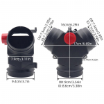 Nuo 75 mm / 90 mm / 90 mm iki 75 mm vožtuvo sklendė, reguliuojama oro dyzelinio &scaron;ildytuvo ventiliacijos kanalas T &scaron;akos skirstytuvo i&scaron;metimo vamzdžio sujungimo jungtis 90mm to 75mm