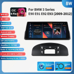 Ossuret Android 13 10.25 colio I&scaron;maniosios automobilio sistemos 2 DIN Belaidis Carplay Android Auto BMW 3 serijai E90 E91 E92 E93(2009-2012 m)CIC stereo RDS 8W 8G 128G,AI