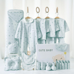 Naujagimio dovanų dėžutė: Grynos medvilnės pavasario ir rudens drabužių komplektas berniukams ir mergaitėms Newborn Window Gift Box