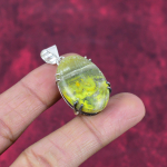 Bumblebee Jaspiso Pakabukas, 925 Kieto Sterlinginio Sidabro Brangakmenių Papuo&scaron;alas, Rankų Darbo Pakabukas, Motinos Dienai 1.65 Inches