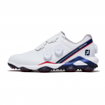 FootJoy Tour Alpha Triple Boa Golfo Batai 3E Vyrams, Balti/Tamsiai Mėlyni/Raudoni, 25,5 cm,
