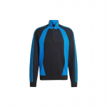 Adidas Originals Colorblock Logo Patchwork Pusiau užtrauktuko megztinis Vyri&scaron;ki vir&scaron;utiniai drabužiai Mėlyna IR7127 S