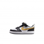 Nike Court Borough Low Recraft PS Juodos Metalinės Auksinės Vaikų Sportbačiai Balti DV5457-008 35