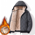 Žieminė medvilne pamink&scaron;tinta striukė Vyri&scaron;ka plius dydžio 8XL vyri&scaron;ka gobtuvu medvilninė striukė plius aksominė stora &scaron;ilta medvilninė parkas 8XL pilka