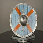 45,72 cm kovos nuniokotas vikingų skydas medinis vikingų skydas autenti&scaron;kas cosplay viduramžių kario skydas dovana