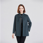 Elegant New Chinese Style Stand-Collar Wool Jacket 2XL