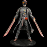 Grandininio pjūklo žmogus Denji Katana žmogus Samurajaus kardas PVC Veiksmo figūrėlės Žaislai with box gray