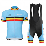 2026 Belgija Lenktyninis Dviratininko Džersis Vyri&scaron;kas Trumpomis Rankovėmis Rinkinys Dviračių Kostiumas Mtb Drabužiai Triatlonas Retro Skinsuit Vasarinės Breketinės &Scaron;ortai Mėlyna L